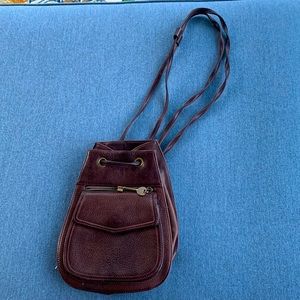 Genuine Fossil Backpack purse, leather.